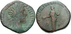 Roman Coins Commodus, 177 - 192 AD AE Sestertius, Rome Mint, 30mm, 25.39 grams Obverse: M COMMODVS ANT P FELIX AVG BRIT, Laureate head of Commodus right. Reverse: PVBLICA FEL P M TR P XII IMP VIII COS