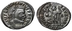 Roman Imperial Coins Licinius I, 308 - 324 AD AE Follis, Siscia Mint, 23mm, 2.88 grams Obverse: IMP LIC LICINIVS P F AVG, Laureate head of Licinius right. Reverse: IOVI CONSERVATORI, Jupiter standing 