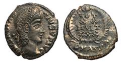 Roman Imperial Coins Constantius II, 337 - 361 AD AE Follis, Antioch Mint, 16mm, 1.59 grams Obverse: D N CONSTANTINVS P F AVG, Diademed head of Constantius right. Reverse: Laurel wreath around VOT XX 