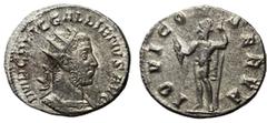Roman Coins Gallienus, 253 - 268 AD Silver Antoninianus, Rome Mint, 21mm, 3.07 grams Obverse: IMP C P LIC GALLIENVS AVG, Radiate, draped and cuirassed bust of Gallienus right. Reverse: IOVI CONSERVA, 