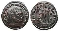 Roman Coins Licinius I, 308 - 324 AD AE Follis, Nicomedia Mint, 23mm, 3.36 grams Obverse: IMP C VAL LINCIN LICINIVS P F AVG, Laureate head of Licinius right. Reverse: IOVI CONSERVATORI, Jupiter standi
