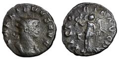 Roman Coins Gallienus, 253 - 268 AD Billon Antoninianus, Rome Mint, 19mm, 2.33 grams Obverse: GALLIENVS AVG, Radiate, draped and cuirassed bust of Gallienus right. Reverse: VICTORIA AVG II, Victory ad