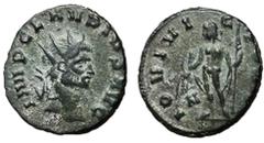 Roman Coins Claudius II, 268 - 270 AD AE Antoninianus, Rome Mint, 20mm, 3.83 grams Obverse: IMP CLAVDIVS AVG, Radiate head of Claudius right. Reverse: IOVI VICTORI, Jupiter standing left holding scept