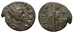 Roman Coins Claudius II, 269 - 270 AD AE Antoninianus, Rome Mint, 19mm, 3.27 grams Obverse: IMP C CLAVDIVS AVG, Radiate head of Claudius right. Reverse: GENIVS AVG, Genius standing left holding patera