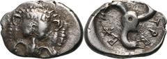 Ancient Greece, Lycia, Pericles, 1/3 Stater c. 380-360 BCWeight 2,60 g, 13 mm.Waga 2,60 g, 13 mm. Reference: SNG Aulock 4254-4256 Grade: VF+