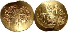 Ancient Byzantine Empire, John III Ducas 1222-1254, Hyperpyron, MagnesiaGold 3,78 g, 23 mm. Złoto 3,78 g, 23 mm. Awers: Chrystus na tronie na wprost, rewers: cesarz na wprost koronowany przez Matkę Bo
