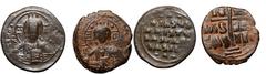 Ancient Byzantine Empire Lot of 2 Follis Basil II and Roman III X-XIth c..Total weight 27 37 g 29-31 mm. Lot of 2 bronze Follis from left: Basil II and Roman III. Waga łączna 27 37 g 29-31 mm. Zestaw 