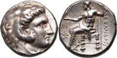 Ancient Greece, Alexander III the Great 336-323 BC, Tetradrachm, SardesWeight 17,21 g, 23 mm. Tetradrachm minted in the name of Alexander the Great for Antigonus I Monophthalmos as Strategos of Asia i