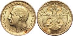 World coins and medals YugoslaviaYugoslavia, Alexander I, ducat 1931, counterstamp - sword Jugosławia, Aleksander I, dukat 1931, kontramarka - miecz Gold 3,49 g.Złoto 3,49 g. Grade: UNC- Diameter: 20.