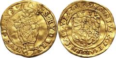 Austria Austria, Salzburg, Ernst von Bayern, Ducat 1551 Austria, Salzburg, Ernest Bawarski, dukat 1551 Gold 3,49 g. Złoto 3,49 g. Grade: VF Reference: Friedberg 604Austria