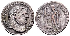 Roman Imperial Licinius I Heraclea, 312 AD. BI follis, 3,38 g. IMP C VAL LIC LICINIVS P F AVGG laureate head right / IOVI CONSERVATORI Jupiter standing left, holding Victory and sceptre; in left field