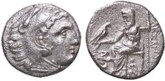 Greek coins GRECHE - RE DI MACEDONIA - Alessandro III (336-323 a.C.) - Dracma Sear 6731 var. (AG g. 3,89) Porosità - Porosità BB