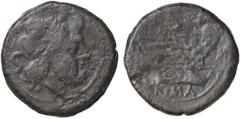 Roman Republic coins ROMANE REPUBBLICANE - ANONIME - Monete senza simboli (dopo 211 a.C.) - Semisse Cr. 56/3 (AE g. 18,11) qBB