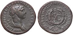 Roman Empire coins ROMANE IMPERIALI - Traiano (98-117) - Semisse C. 122/4 (AE g. 6,08) BB/BB+