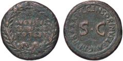 Roman Empire coins ROMANE IMPERIALI - Augusto (27 a.C.-14 d.C.) - Dupondio C. 452; RIC 326 (AE g. 14,82) qBB/BB+