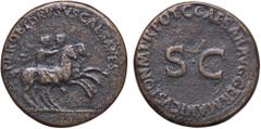 Roman Empire coins ROMANE IMPERIALI - Nerone e Druso (37-41) - Dupondio C. 1 (AE g. 11,7) qBB