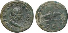 Roman Empire coins ROMANE IMPERIALI - Domiziano (81-96) - Semisse (AE g. 4,25) BB+
