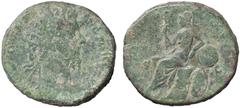 Roman Empire coins ROMANE IMPERIALI - Marco Aurelio (161-180) - Dupondio C. 286 (AE g. 12,77) Patina verde meglio di MB