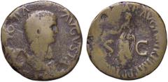 Roman Empire coins ROMANE IMPERIALI - Antonia (moglie di Nerone Druso) - Dupondio C. 6 (AE g. 13,87) MB