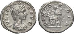 Roman Empire coins ROMANE IMPERIALI - Giulia Paola (moglie di Elagabalo) - Denario C. 6; RIC 211 (AG g. 2,86) qSPL/BB+