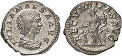 Roman Empire coins ROMANE IMPERIALI - Giulia Maesa (ava di Elagabalo) - Denario C. 8; RIC 249 (AG g. 2,47) qFDC/SPL+