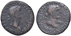 Roman Empire coins ROMANE IMPERIALI - Caligola e Cesonia - Dupondio (Carthago Nova) C. 1 (30 Fr.) (AE g. 14) qBB