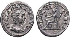 Roman Empire coins ROMANE IMPERIALI - Giulia Paola (moglie di Elagabalo) - Denario C. 21; RIC 222 (AG g. 2,81) BB+
