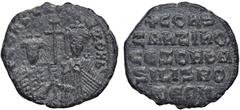 Byzantine coins BIZANTINE - Costantino VII e Zenone (914-919) - Follis Ratto 1883/4; Sear 1758 (AE g. 7,16) BB