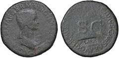 Roman Empire coins ROMANE IMPERIALI - Agrippina Madre (moglie di Germanico e madre di Caligola) - Sesterzio C. 3 (8 Fr.); RIC 102 (AE g. 27,55)Contromarca al R/ meglio di MB Contromarca al R/ -