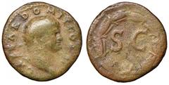 Roman provincial coins ROMANE PROVINCIALI - Domiziano (81-96) - Semisse (Antiochia) - Testa laureata a d. /R S C entro corona C. 743 (AE g. 4,56) qBB
