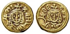 Byzantine coins BIZANTINE - Michele II e Teofilo (821-829) - Semisse (Siracusa) - Busto coronato di fronte con croce /R Busto coronato di fronte con globo crucigero Ratto manca; Sear 1647 R (AU g. 1,7