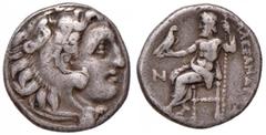 Greek coins GRECHE - RE DI MACEDONIA - Alessandro III (336-323 a.C.) - Dracma - Testa di Eracle a d. /R Zeus seduto a s. Price 2730 (AG g. 4,17) BB