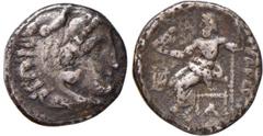 Greek coins GRECHE - RE DI MACEDONIA - Alessandro III (336-323 a.C.) - Dracma - Testa di Eracle a d. /R Zeus seduto a s. con aquila e scettro Sear 6730 var. (AG g. 4,07) meglio di MB