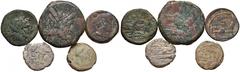 Lots LOTTI - Repubblicane Asse, semisse, triente, semiuncia, sestante Lotto di 5 monete BÃ·MB