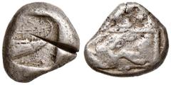 Greek coins GRECHE - LYCIA - Phaselis - Statere - Prua di nave a d. /R Poppa di nave a d. entro quadripartito incuso Sear 5329 (AG g. 11,16) Tacca al R/ MB/qBB.