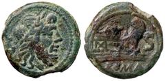 Roman Republic coins ROMANE REPUBBLICANE - ANONIME - Monete con simboli o monogrammi (211-170 a.C.) - Semisse - Testa laureata di Saturno a d.; dietro, lettera S /R Prua di nave a d.; davanti, lettera