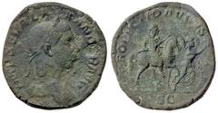 Roman Empire coins ROMANE IMPERIALI - Alessandro Severo (222-235) - Sesterzio - Busto laureato a d. /R Alessandro Severo a cavallo a d. preceduto dalla Vittoria con corona e palma C. 492 (15 Fr.) (AE 