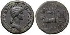 Roman Empire coins ROMANE IMPERIALI - Agrippina Madre (moglie di Germanico e madre di Caligola) - Sesterzio - Busto drappeggiato a d. /R Carpentum a s. trainato da due mule C. 1 R (AE g. 33,93) Di ott