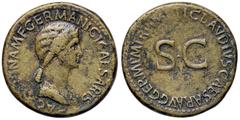 Roman Empire coins ROMANE IMPERIALI - Agrippina Madre (moglie di Germanico e madre di Caligola) - Sesterzio - Busto drappeggiato a d. /R Scritta nel campo C. 3 (8 Fr.); RIC 102 (AE g. 25,51) Ex listin