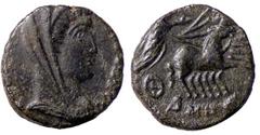 Roman Empire coins ROMANE IMPERIALI - Costantino I (306-337) - AE 4 - Testa velata a d. /R L'Imperatore su quadriga al galoppo a d., tende la mano ad una altra mano in alto C. 760 (AE g. 1,41) qSPL