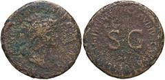 Roman Empire coins ROMANE IMPERIALI - Agrippina Madre (moglie di Germanico e madre di Caligola) - Sesterzio - Busto drappeggiato a d. /R Scritta nel campo C. 3 (8 Fr.); RIC 102 (AE g. 23,27) BÃ·MB.