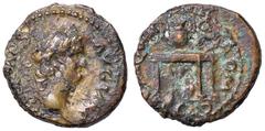 Roman Empire coins ROMANE IMPERIALI - Nerone (54-68) - Semisse - Testa a d. /R Tavolo da gioco, sopra, un vaso C. (AE g. 3,68) MB-BB.