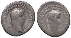 Roman Empire coins ROMANE IMPERIALI - Claudio e Nerone - Denario - Testa laureata di Claudio a d. /R Testa laureata di Nerone a d. C. 5 (40 Fr.) (AG g. 3,25) meglio di MB.