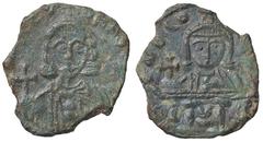 Byzantine coins BIZANTINE - Leone III e Costantino V (720-741) - Follis (Siracusa) - Busto di Leo di fronte con globo crucigero /R Busto di Costantino di fronte con globo crucigero Spahr 318; Sear 153