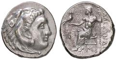Greek coins GRECHE - RE DI MACEDONIA - Alessandro III (336-323 a.C.) - Dracma - Testa di Eracle a d. /R Zeus seduto a s. con aquila e scettro Sear 6731 var. (AG g. 4,25) BB-SPL.