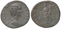 Roman Empire coins ROMANE IMPERIALI - Didia Clara (figlia di Didio Giuliano) - Sesterzio - Busto drappeggiato a d. /R L'Ilarità stante a s. con palma e cornucopia C. 4 (50 Fr.) (AE g. 18,74) Ritocchi 
