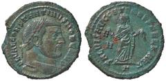 Roman Empire coins ROMANE IMPERIALI - Costantino I (306-337) - Follis (Cartagine) - Testa laureata a d. /R Cartagine in piedi volta a s. tiene nelle nani della frutta C.479; RIC.58 (MI g. 9,6) BB-SPL.