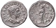 Roman Empire coins ROMANE IMPERIALI - Elagabalo (218-222) - Antoniniano - Busto radiato e drappeggiato a d. /R La Letizia stante a s. con corona e timone su globo C. 71 (AG g. 4,55) bel BB.