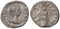 Roman Empire coins ROMANE IMPERIALI - Giulia Soemia (madre di Elagabalo) - Denario - Busto diademato a d. /R Venere diademata stante a s. con mela e scettro; nel campo una stella C. 8; RIC 241 (AG g. 