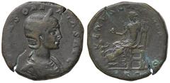 Roman Empire coins ROMANE IMPERIALI - Giulia Soemia (madre di Elagabalo) - Sesterzio - Busto diademato a d. /R Venere diademata seduta a s. con mela e scettro, ai suoi piedi un fanciullo C. 18 (25 Fr.